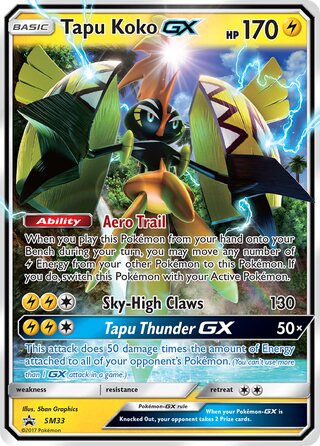 Tapu Koko-GX 33/248 from Sun & Moon Promos