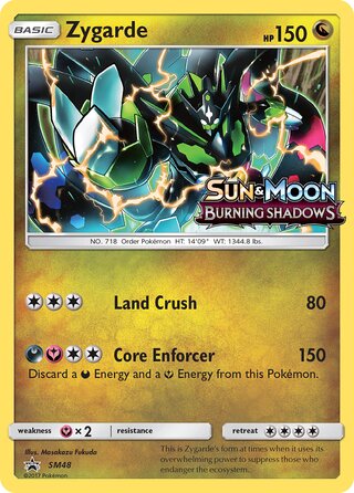 Zygarde 48/248 from Sun & Moon Promos