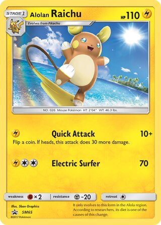 Alolan Raichu 65/248 from Sun & Moon Promos