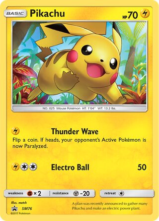 Pikachu 76/248 from Sun & Moon Promos