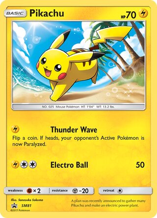 Pikachu 81/248 from Sun & Moon Promos