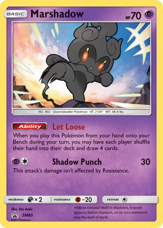 Marshadow 85/248 from Sun & Moon Promos