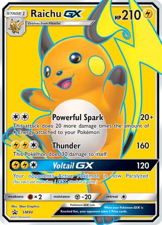 Raichu-GX 90/248 from Sun & Moon Promos