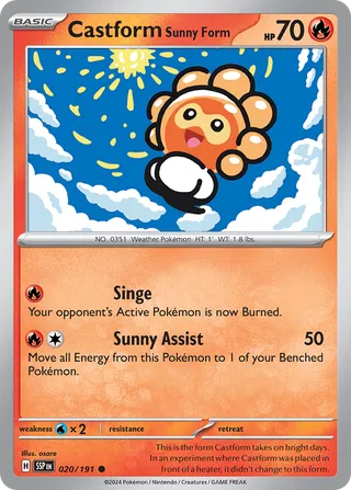 Castform Sunny Form 20/252 from Surging Sparks