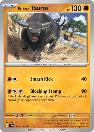 Paldean Tauros 101/252 from Surging Sparks