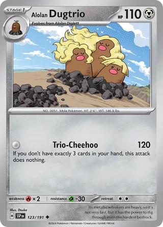 Alolan Dugtrio 123/252 from Surging Sparks