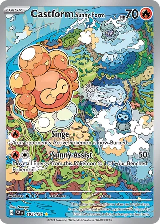 Castform Sunny Form 195/252 from Surging Sparks