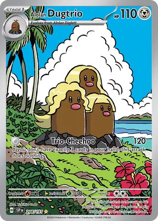 Alolan Dugtrio 208/252 from Surging Sparks