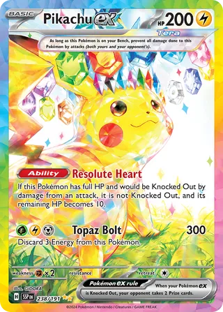 Pikachu ex 238/252 from Surging Sparks
