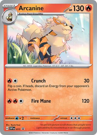 Arcanine 11/209 from Scarlet & Violet Promos