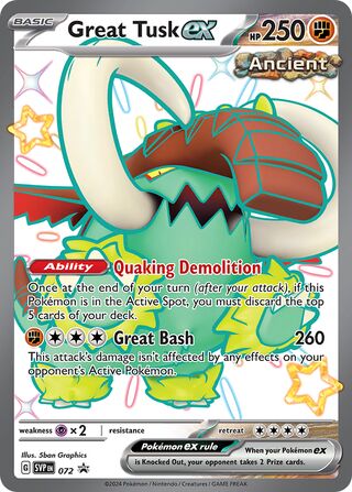 Great Tusk ex 72/209 from Scarlet & Violet Promos