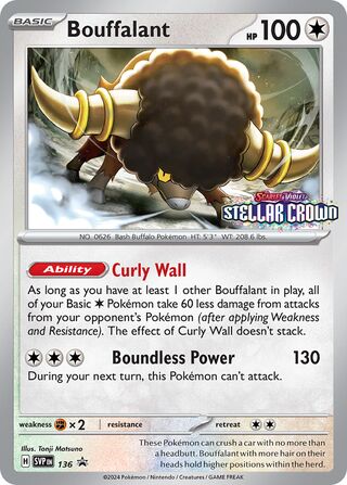 Bouffalant 136/209 from Scarlet & Violet Promos