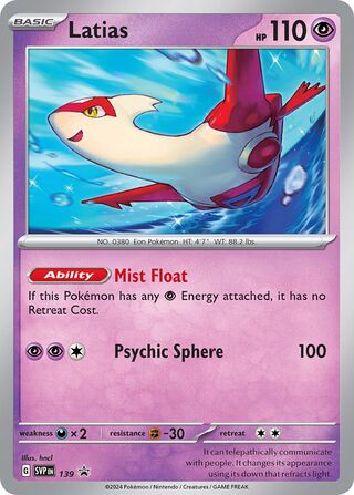 Latias 139/209 from Scarlet & Violet Promos