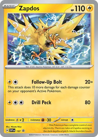 Zapdos 157/209 from Scarlet & Violet Promos