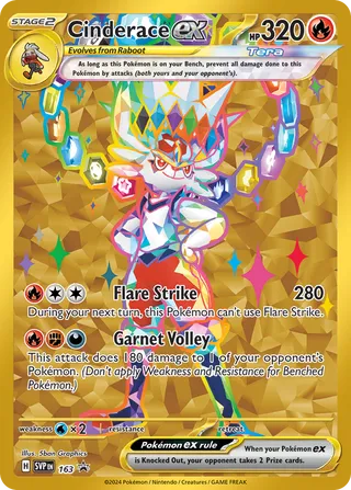 Cinderace ex 163/209 from Scarlet & Violet Promos