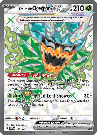 Teal Mask Ogerpon ex 166/209 from Scarlet & Violet Promos