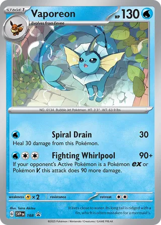 Vaporeon 168/209 from Scarlet & Violet Promos