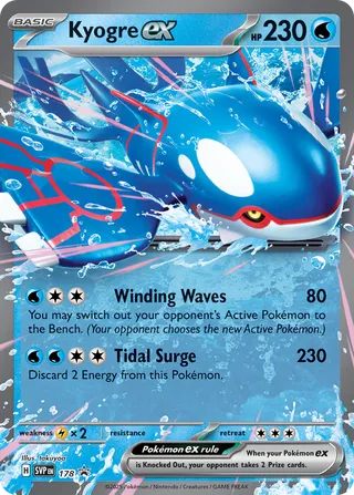 Kyogre ex 178/209 from Scarlet & Violet Promos