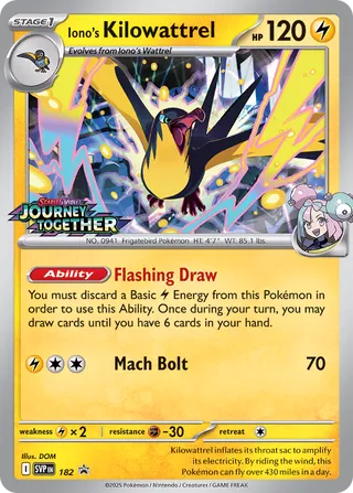 Iono's Kilowattrel 182/209 from Scarlet & Violet Promos