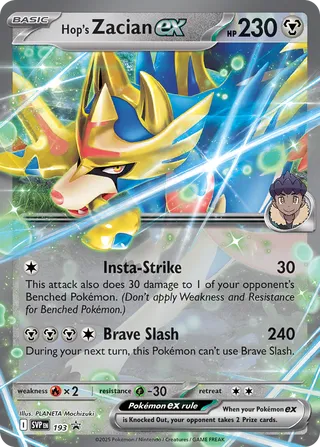 Hop's Zacian ex 193/209 from Scarlet & Violet Promos