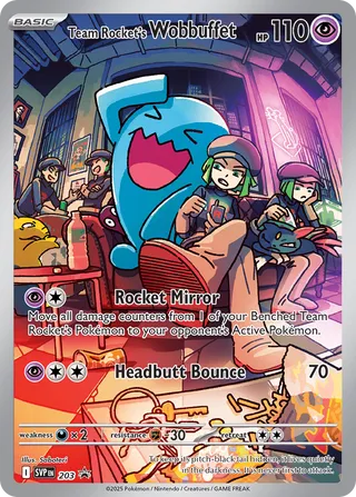 Team Rocket's Wobbuffet 203/209 from Scarlet & Violet Promos