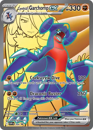 Cynthia's Garchomp ex 204/209 from Scarlet & Violet Promos