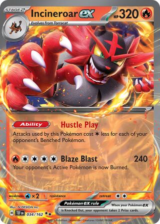 Incineroar ex 34/218 from Temporal Forces