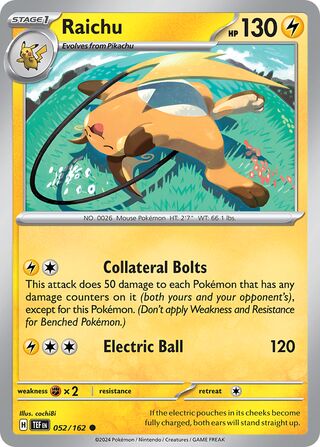 Raichu 52/218 from Temporal Forces