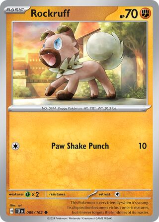 Rockruff 89/218 from Temporal Forces