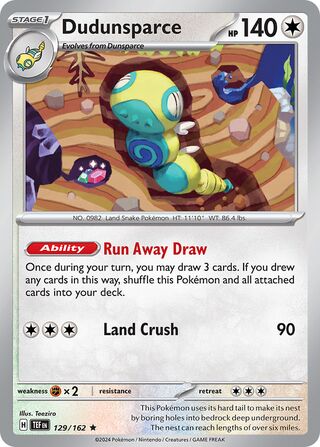 Dudunsparce 129/218 from Temporal Forces