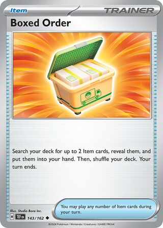 Boxed Order 143/218 from Temporal Forces