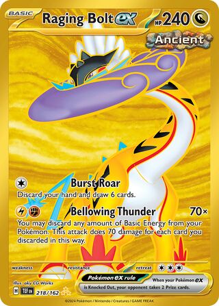 Raging Bolt ex 218/218 from Temporal Forces