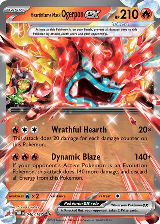 Hearthflame Mask Ogerpon ex 40/226 from Twilight Masquerade