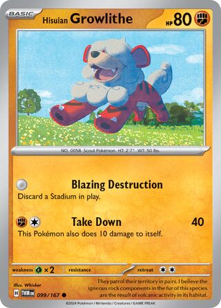 Hisuian Growlithe 99/226 from Twilight Masquerade