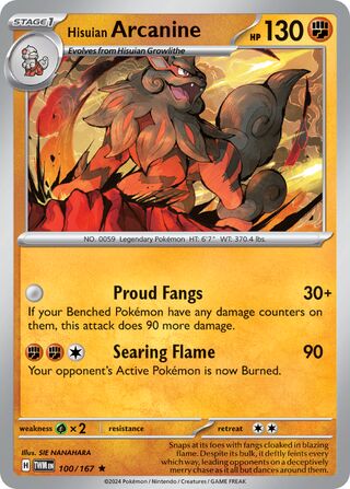 Hisuian Arcanine 100/226 from Twilight Masquerade