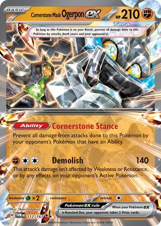 Cornerstone Mask Ogerpon ex 112/226 from Twilight Masquerade