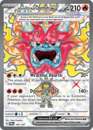 Hearthflame Mask Ogerpon ex 192/226 from Twilight Masquerade