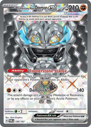 Cornerstone Mask Ogerpon ex 199/226 from Twilight Masquerade