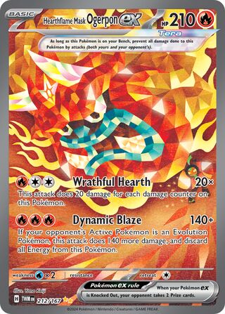 Hearthflame Mask Ogerpon ex 212/226 from Twilight Masquerade
