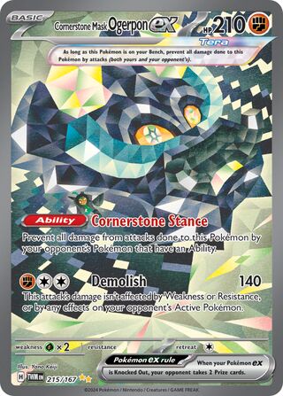 Cornerstone Mask Ogerpon ex 215/226 from Twilight Masquerade